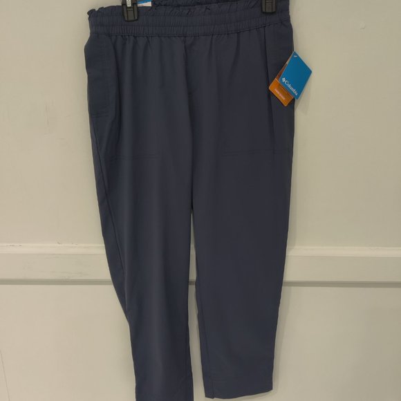 NWT Columbia Women's Omni-Shade Nylon Active Fit Jogger Navy Size M $60 Z988 - Picture 1 of 2